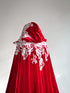Red cape white lace